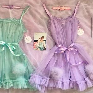 Purple sugar lace lingerie babydoll